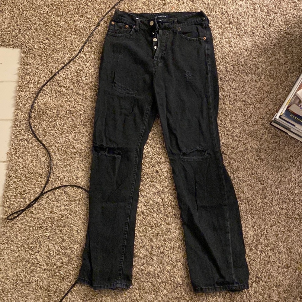 Aeropostale Black Distressed Jeans